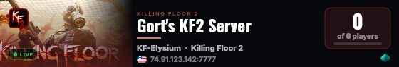 Gort's KF2 Server live status badge