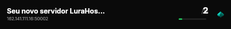 Seu novo servidor LuraHosting live status badge