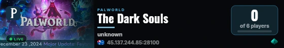 The Dark Souls live status badge