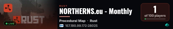 NORTHERNS.eu - Monthly live status badge