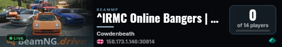 ^lRMC Online Bangers | Unlimited Bangers | Public 1 live status badge