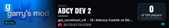 ADCY DEV 2 live status badge