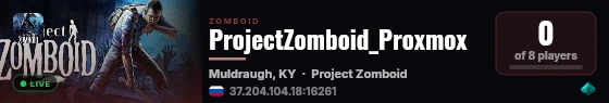 ProjectZomboid_Proxmox live status badge