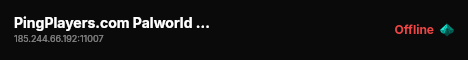 PingPlayers.com Palworld Server live status badge