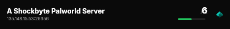 A Shockbyte Palworld Server live status badge