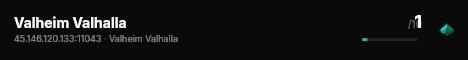 Valheim Valhalla live status badge