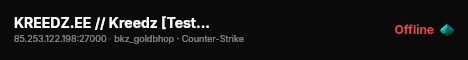 KREEDZ.EE // Kreedz [Test Server] live status badge
