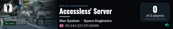 Accessless' Server live status badge