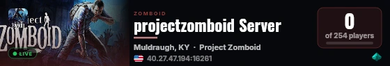 projectzomboid Server live status badge