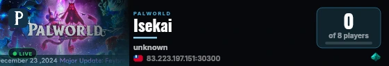 Isekai live status badge