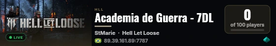 Academia de Guerra - 7DL live status badge