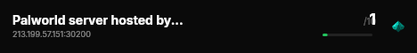 Palworld server hosted by G-Portal live status badge