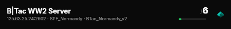 B|Tac WW2 Server live status badge