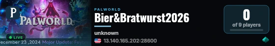 Bier&Bratwurst2026 live status badge