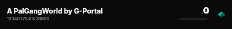 A PalGangWorld by G-Portal live status badge
