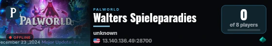 Walters Spieleparadies live status badge