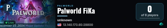 Palworld FiKa live status badge