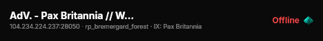 AdV. - Pax Britannia // Whitelist em: https://discord.gg/uVeQ4G live status badge