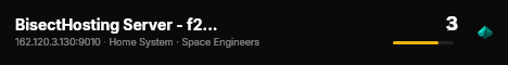 BisectHosting Server - f2586e15 live status badge