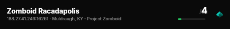 Zomboid Racadapolis live status badge