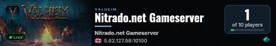 Nitrado.net Gameserver live status badge