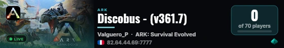 Discobus - (v361.7) live status badge