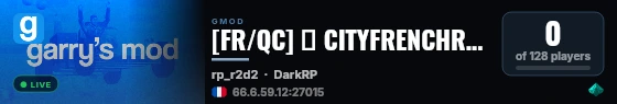 [FR/QC] 🏙️ CITYFRENCHRP | NOUVEAU - SCRIPT EXCLUSIF live status badge