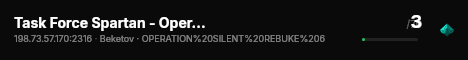 Task Force Spartan - Operations Server live status badge