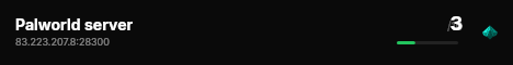 Palworld server live status badge