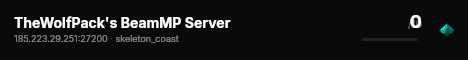 TheWolfPack's BeamMP Server live status badge