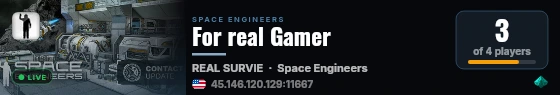 For real Gamer live status badge