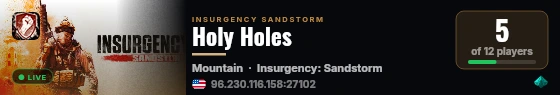Holy Holes live status badge