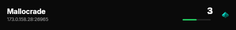Mallocrade live status badge