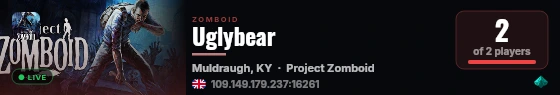 Uglybear live status badge