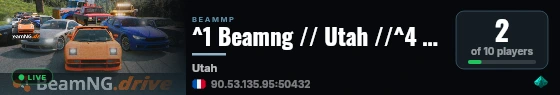 ^1 Beamng // Utah //^4 5 voitre^1// Necrew live status badge
