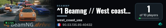 ^1 Beamng // West coast usa //^4 5 voiture^1// Necrew live status badge