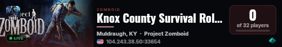 Knox County Survival Rolepaly live status badge