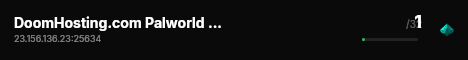 DoomHosting.com Palworld server live status badge