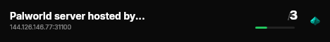 Palworld server hosted by G-Portal live status badge