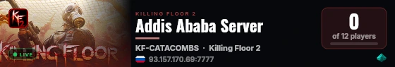 Addis Ababa Server live status badge
