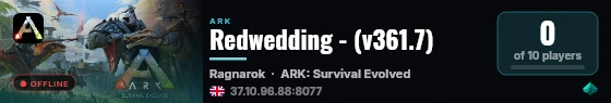 Redwedding - (v361.7) live status badge