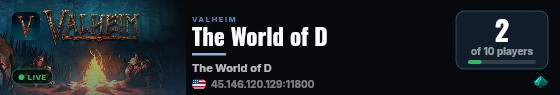 The World of D live status badge