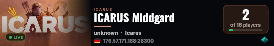 ICARUS Middgard live status badge