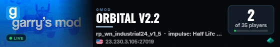 ORBITAL V2.2 live status badge