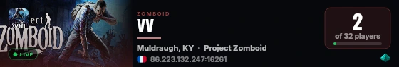 VV live status badge