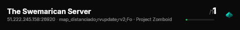 The Swemarican Server live status badge