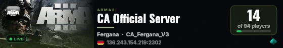 CA Official Server live status badge
