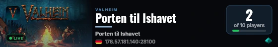 Porten til Ishavet live status badge