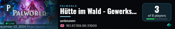 Hütte im Wald - Gewerkschaft der Pals live status badge