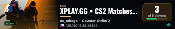 XPLAY.GG • CS2 Matches #691 live status badge